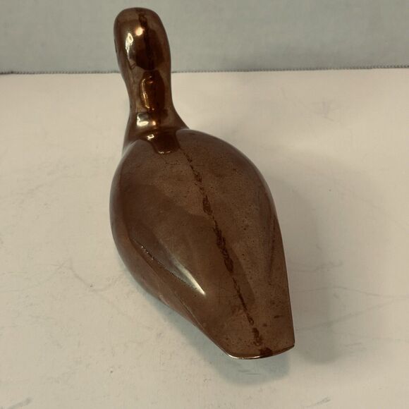VTG Solid Brass Duck Decoy Pair 9" x 4" Figurine Bookend Paperweight Bird - Picture 16 of 16